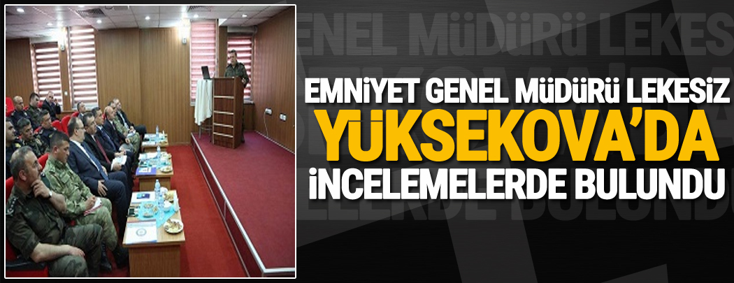 Emniyet Genel Müdürü Lekesiz, Yüksekova’da İncelemelerde Bulundu