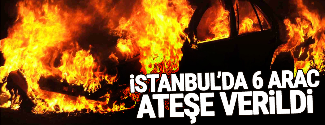 İstanbul’da 6 araç ateşe verildi
