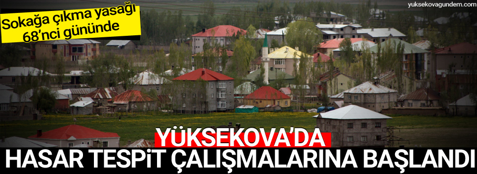 Yüksekova'da hasar tespit çalışmalarına başlandı