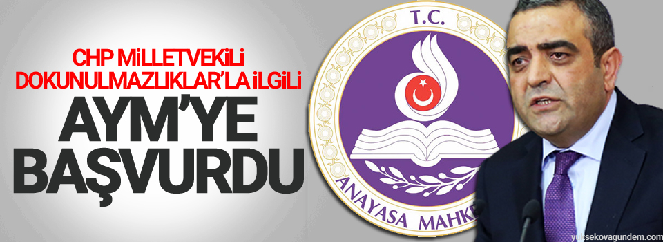 CHP milletvekili 'dokunulmazlıklar'la ilgili AYM'ye başvurdu
