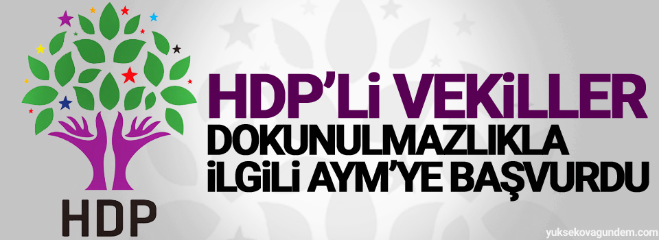 HDP’li vekiller dokunulmazlıkla ilgili AYM’ye başvurdu