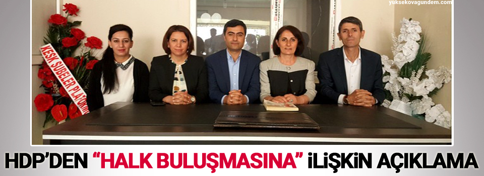 HDP’den “Halk Buluşmasına” ilişkin açıklama