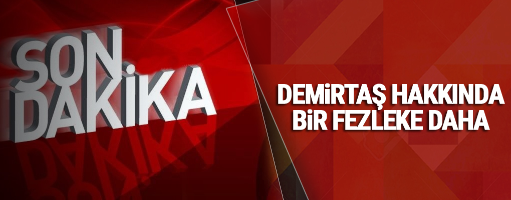 Demirtaş hakkında bir fezleke daha