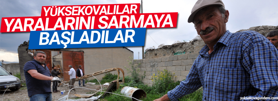 Yüksekovalılar yaralarını sarmaya başladılar