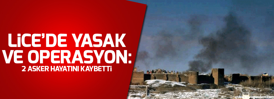 Lice’de yasak ve operasyon: 2 asker hayatını kaybetti