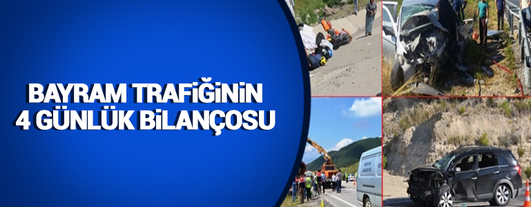 Bayram trafiğinin 4 günlük bilançosu; 62 ölü, 201 yaralı!