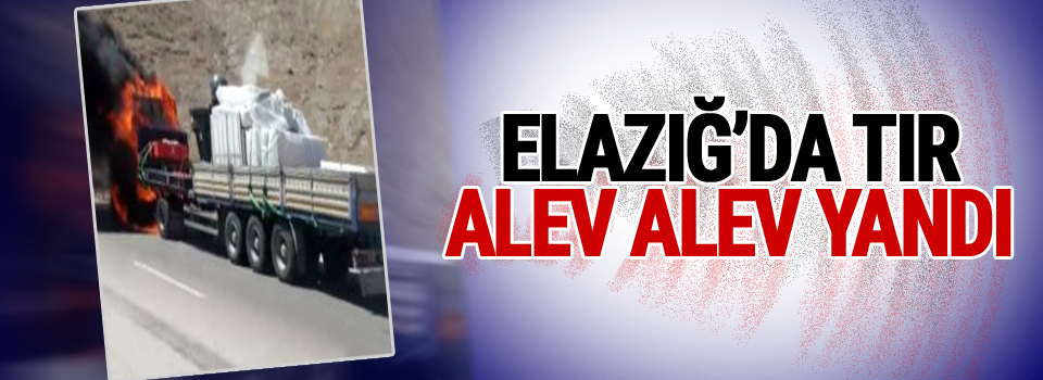 Elazığ’da TIR alev alev yandı