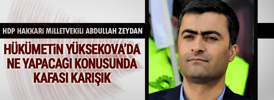HDP'li Zeydan: Hükümetin Yüksekova'da ne yapacağı konusunda kafası karışık