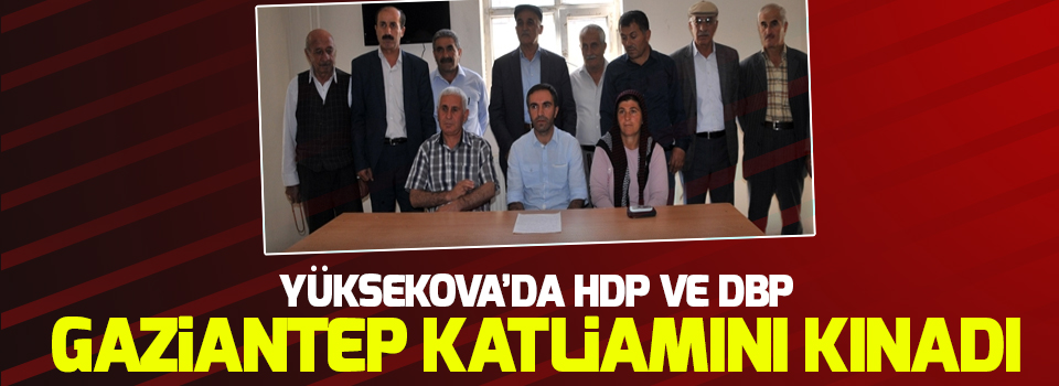 Yüksekova’da HDP ve DBP Gaziantep Katliamını Kınadı