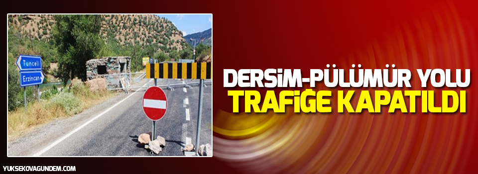 Dersim-Pülümür yolu trafiğe kapatıldı