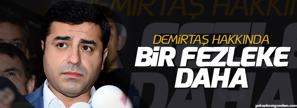 Demirtaş hakkında bir fezleke daha