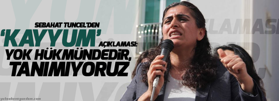 Sebahat Tuncel'den 'kayyum' açıklaması: Yok hükmündedir, tanımıyoruz!