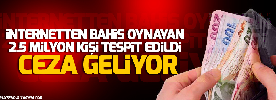 İnternetten bahis oynayan 2.5 milyon kişi tespit edildi: Ceza geliyor