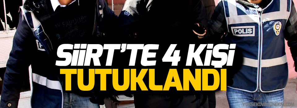 Siirt'te 4 kişi tutuklandı