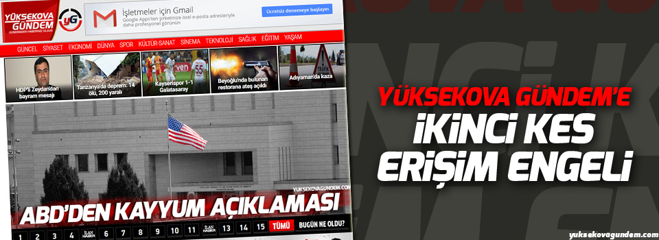 Yüksekova Gündem'e ikinci kez erişim engeli