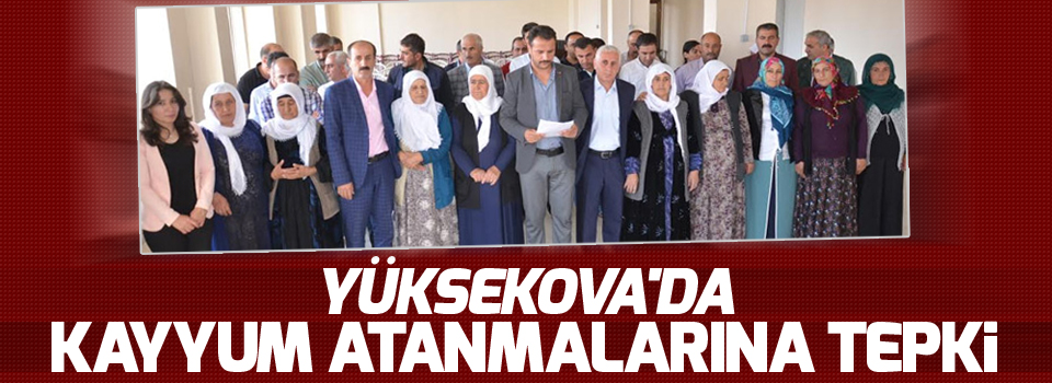 Yüksekova'da kayyum atanmalarına tepki