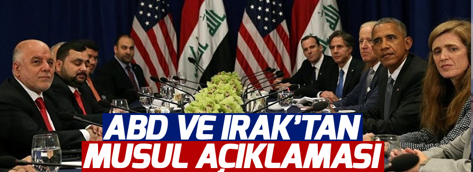 ABD ve Irak'tan Musul açıklaması