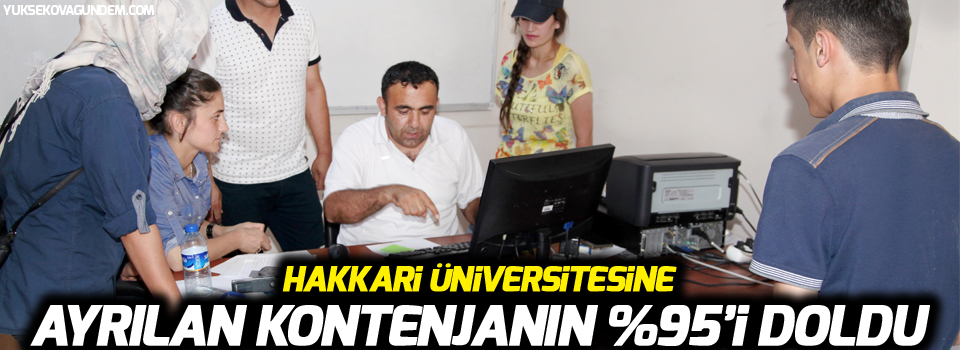 Hakkari Üniversitesine ayrılan kontenjanın %95’i doldu