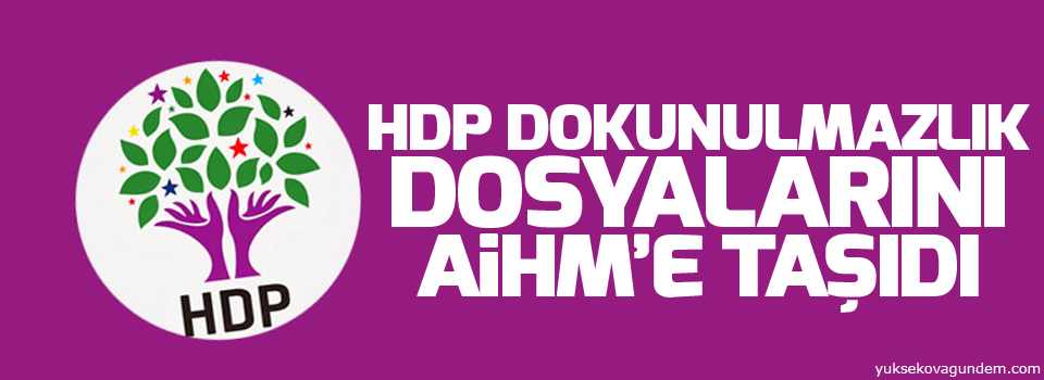 HDP dokunulmazlık dosyalarını AİHM’e taşıdı