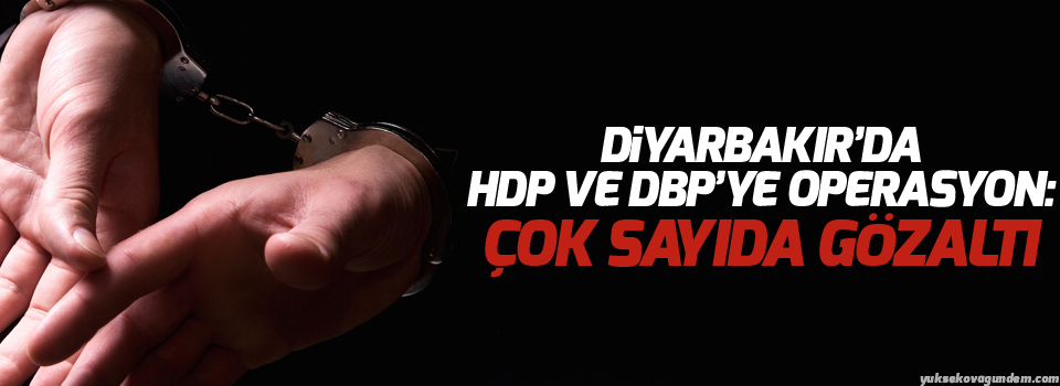 Diyarbakır'da HDP ve DBP'ye operasyon: Çok sayıda gözaltı