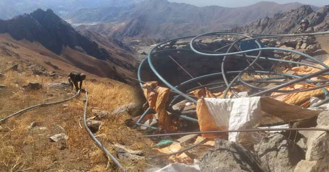 Şemdinli-İran Sınırında Kaçak Boru Hattı bulundu