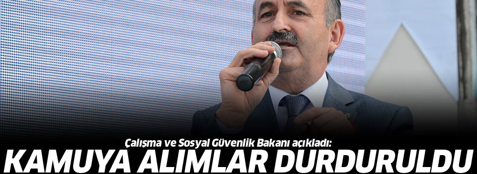 Bakan Müezzinoğlu: 'Kamuya alımları belirli bir süre dondurduk'