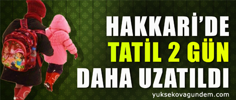 Hakkari'de tatil 2 gün daha uzatıldı
