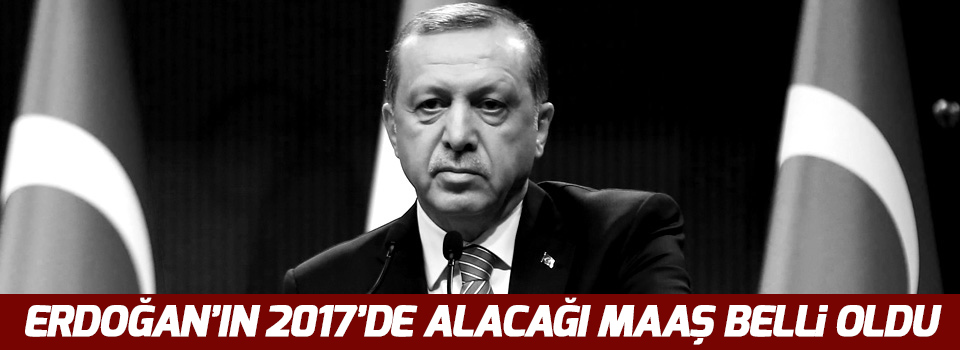 Erdoğan'ın 2017'de alacağı maaş belli oldu