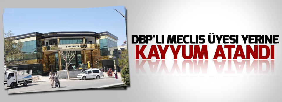 DBP'li Meclis üyesi yerine kayyum atandı