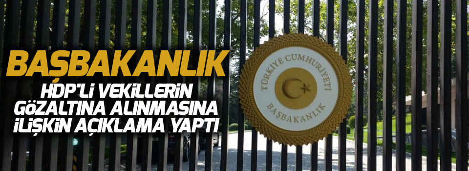 Başbakanlık'tan açıklama