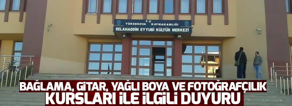 Selahaddin Eyyubi kültür merkezi'nden duyuru