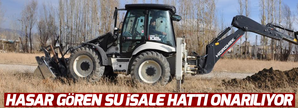 Hasar gören su isale hattı onarılıyor