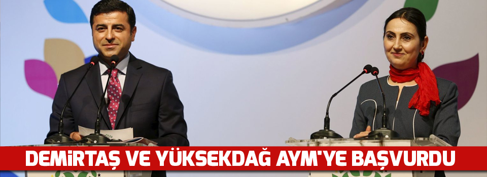 Demirtaş ve Yüksekdağ AYM'ye başvurdu
