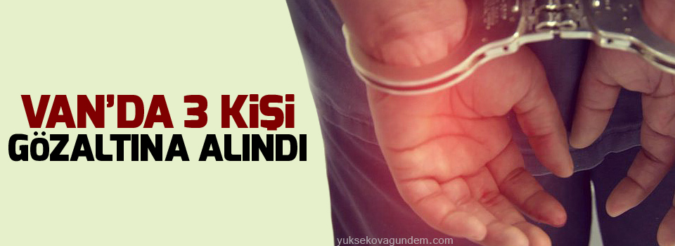 Van'da 3 kişi gözaltına alındı