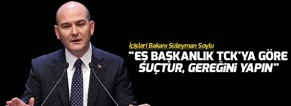 'Eş başkanlık TCK'ya göre suçtur, gereğini yapın'
