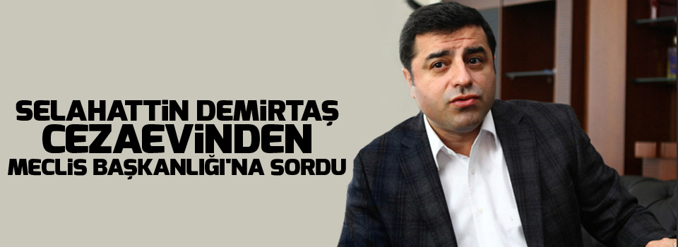 Demirtaş cezaevinden Meclis Başkanlığı'na sordu
