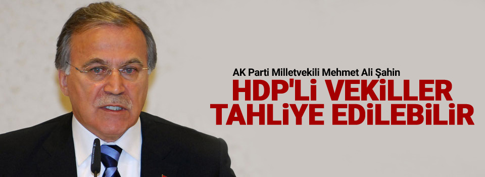 Şahin: HDP'li vekiller tahliye edilebilir