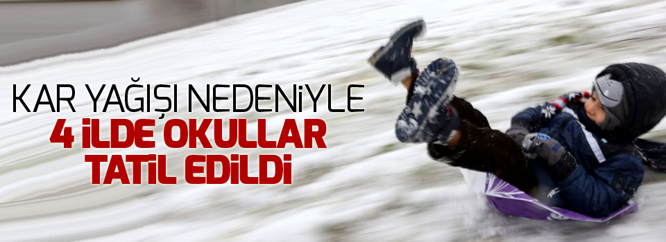 Kar yağışı nedeniyle 4 ilde okullar tatil edildi