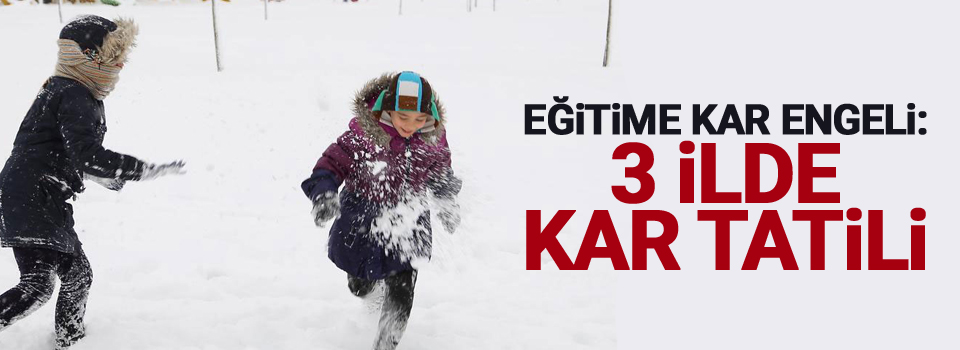Eğitime kar engeli: 3 ilde kar tatili