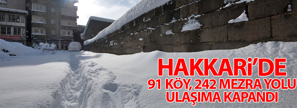 Hakkari’de 91 köy, 242 mezra yolu ulaşıma kapandı