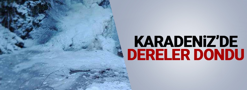 Karadeniz’de dereler dondu