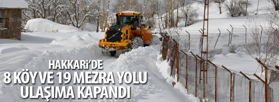 Hakkari’de 8 köy ve 19 mezra yolu ulaşıma kapandı