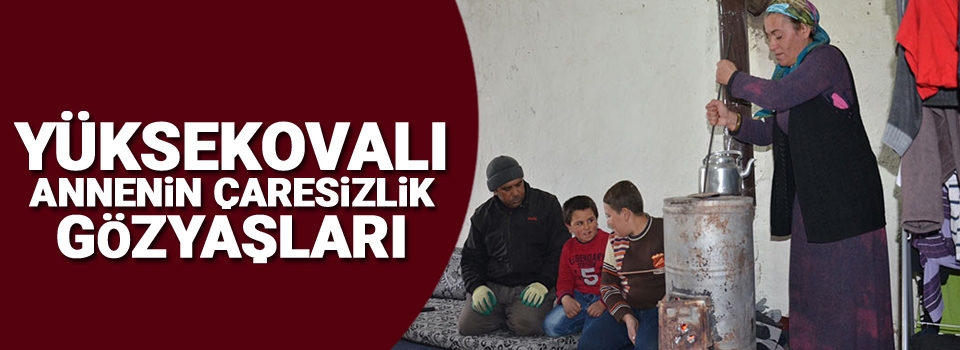 Yüksekovalı annenin çaresizlik gözyaşları