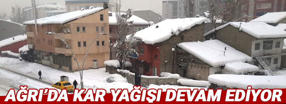 Ağrı’da kar yağışı devam ediyor