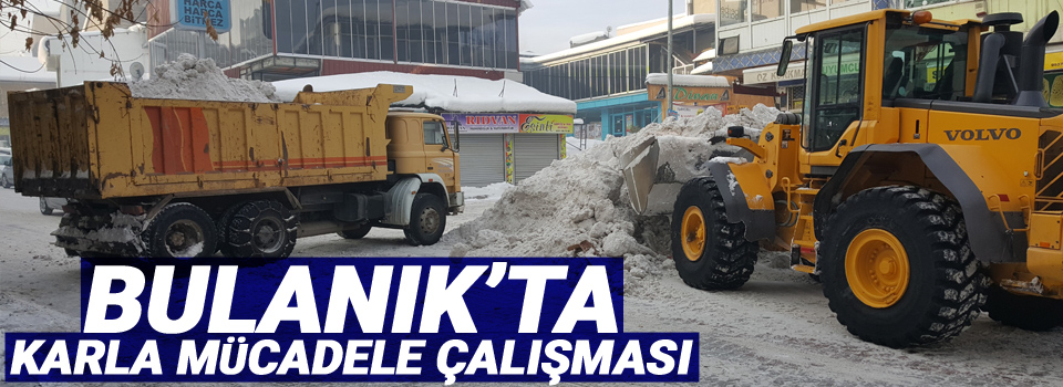 Bulanık’ta karla mücadele çalışması