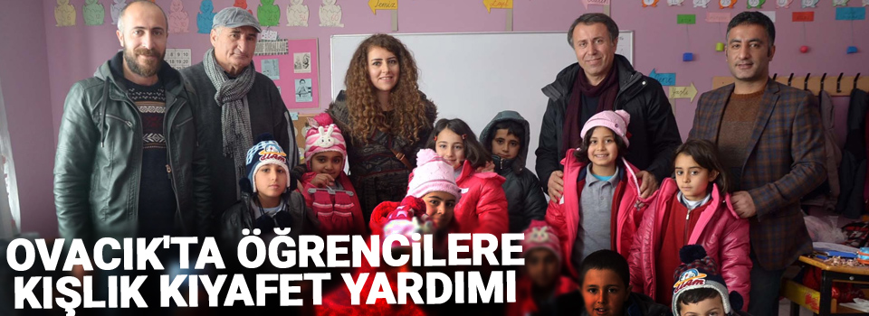 Ovacık'ta öğrencilere kışlık kıyafet yardımı