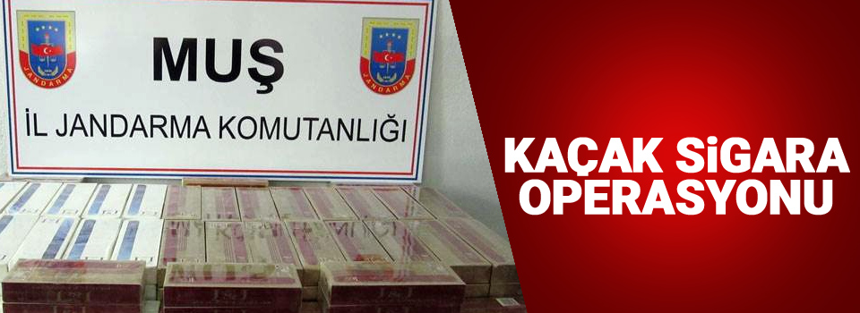 Muş'ta kaçak sigara operasyonu