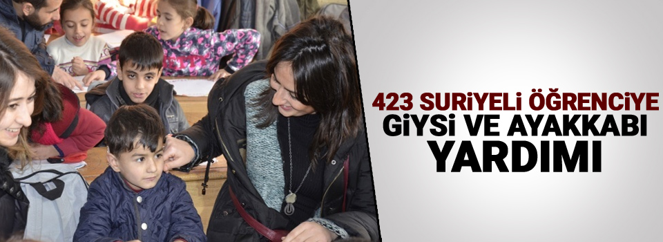 423 Suriyeli öğrenciye giysi ve ayakkabı yardımı