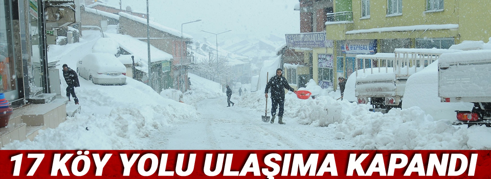 17 köy yolu ulaşıma kapandı