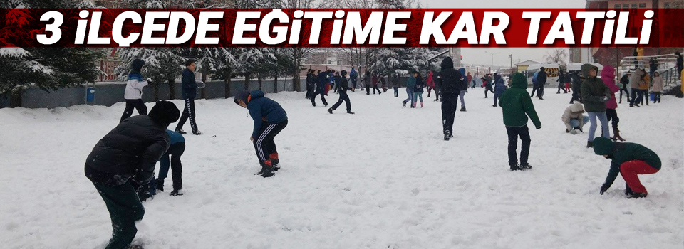 3 ilçede eğitime kar tatili